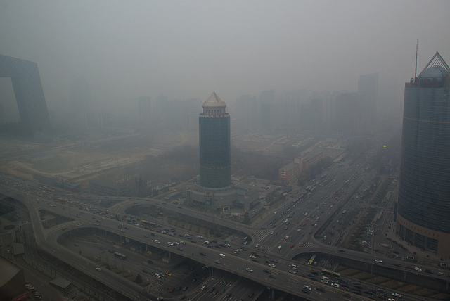 Beijing as seen through the recent smog episode. (Photo credit Flickr user: Infinite Jeff)